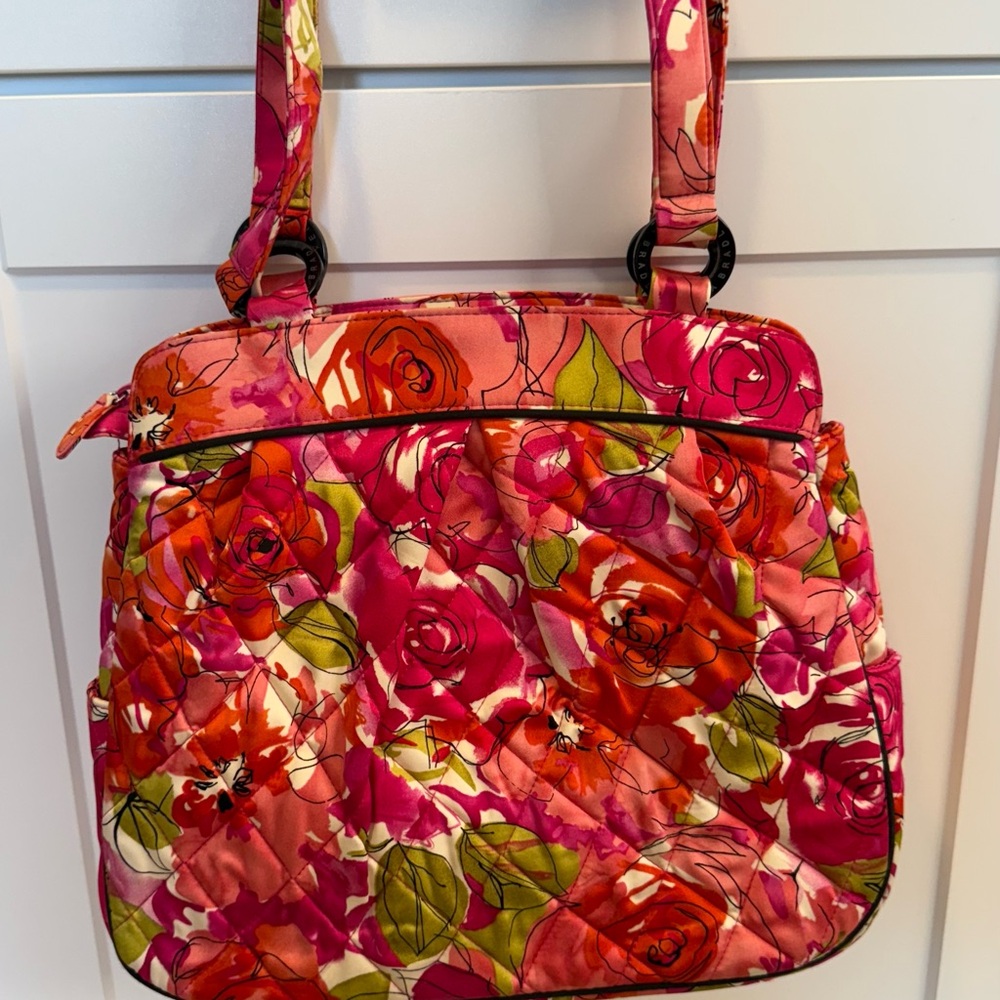 Vera Bradley Pink and Red Floral Shoulder Bag